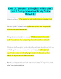 FAU Dr. Brooks - Biological Principles - Unit 3 Comprehensive Study Guide