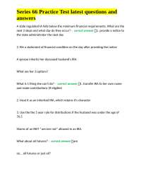 Series 66 Practice Test: Questions and Answers for Investment Advisor Licensing