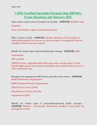 Certified Specialist Payment Rep (CSPR) Exam Questions and Answers 2025