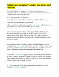 Series 65 exam rated A review questions and answers
