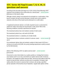 STC Series 66 Final Exams: Practice Questions and Answers