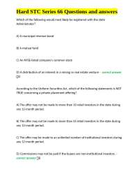 Hard STC Series 66 Questions and Answers: A Comprehensive Guide to Investment Regulations