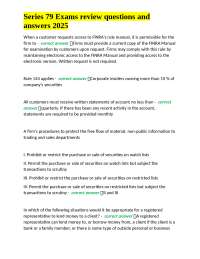 Series 79 Exams review questions and answers 2025
