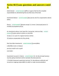 Series 66 Exam Questions and Answers: A Comprehensive Guide