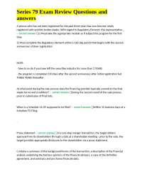 Series 79 Exam Review Questions and Answers