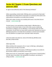 Series 66 Chapter 1 Exam Questions and Answers 2025