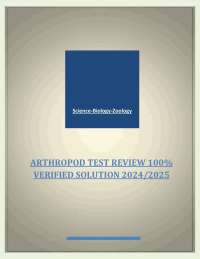 ARTHROPOD TEST REVIEW 100%  VERIFIED SOLUTION 2024/2025