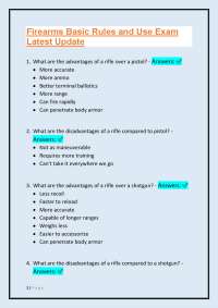 Firearms Basic Rules and Use Exam: Questions and Answers