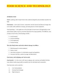 Food Technology: Principles, Applications, and Food Security