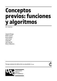 Conceptos previos: funciones y algoritmos
