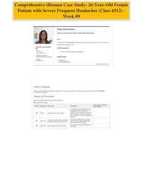 Comprehensive iHuman Case Study: 26-Year-Old Female Patient with Severe Frequent Headache,