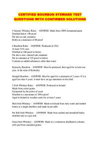CERTIFIED BOURBON STEWARD TEST QUESTIONS WITH CONFIRMED SOLUTIONS