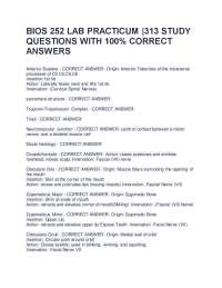 Anatomy Study Questions and Answers: Muscles of the Human Body