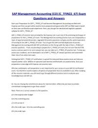 SAP Management Accounting (CO) (C_TFIN22_67) Exam Questions and Answers