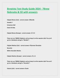 Brewista Test Study Guide 2024 - 7Brew Nebraska & SD