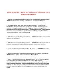 CHSP NEW STUDY GUIDE WITH ALL QUESTIONS AND 100% VERIFIED ANSWERS!!