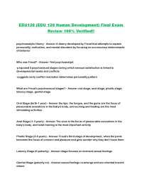 EDU120 (EDU 120 Human Development) Final Exam Review