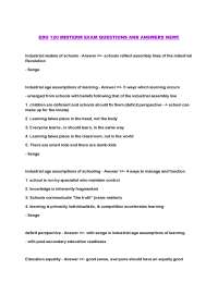 EDU 120 Midterm: Industrial Schools, Equality, and Stratification