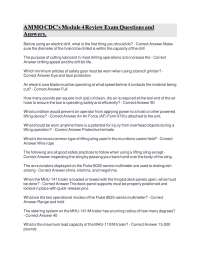 AMMO CDC's Module 4 Review Exam Questions and Answers