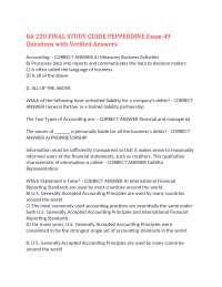 BA 220 FINAL STUDY GUIDE PEPPERDINE Exam 49 Questions with Verified Answers,100% CORRECT