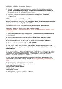 Domande capitate frequentemente all'esame di psicopatologia dello sviluppo