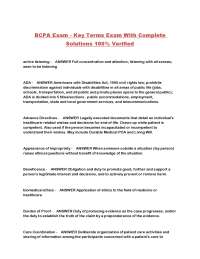 BCPA Exam Key Terms: Definitions and Explanations for Healthcare Professionals