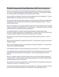 Pennsylvania Safety Inspection Exam Questions and Answers