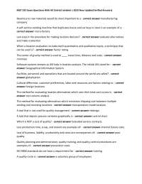 MGT 325 Exam Questions and Answers: Operations Management Concepts
