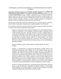 desarrollo de actividades encaminadas a la contencion del cambio climatico