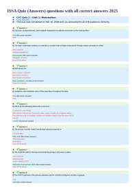 ISSA questions and answers with all correct answers 2025