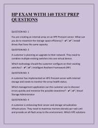 HPE Exam Preparation Questions and Answers