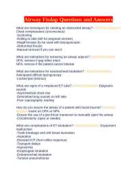Airway Management: Fisdap Questions and Answers