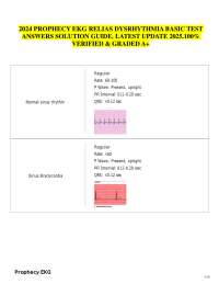 2024 PROPHECY EKG RELIAS DYSRHYTHMIA BASIC TEST ANSWERS SOLUTION GUIDE. LATEST UPDATE 2025
