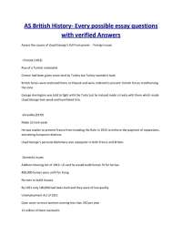 British History Essay Questions and Answers: Interwar Period (1918-1939)