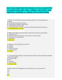 2025 NAB CORE PRACTICE EXAM ACTUAL EXAM WITH 110 QUESTIONS AND 100% CORRECT DETAILED AND V