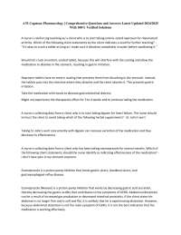 ATI Capstone Pharmacology | Comprehensive Questions and Answers Latest Updated 2024/2025 W