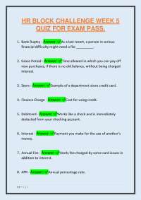 Financial Literacy Quiz: Understanding Credit and Debt