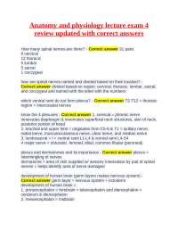 Spinal Nerves, Brain Development, and Cranial Nerves Review