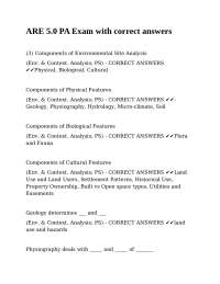 Environmental Site Analysis: PA Exam Preparation