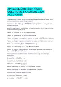 AP Calculus BC Exam Review: Questions & Answers