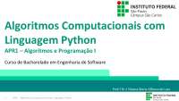 Introdução à Programação com Python: Algoritmos Computacionais e Linguagem Python