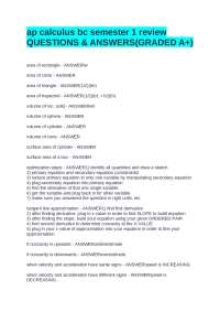 AP Calculus BC Semester 1 Review: Questions & Answers
