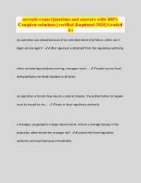 servsafe exam Questions and answers with 100% Complete solutions | verified &updated 2025|