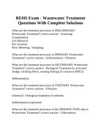 Wastewater Treatment: Questions and Answers for Environmental Engineering Students