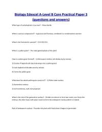 Biology Edexcel A-Level B Core Practical Paper 3: Questions and Answers