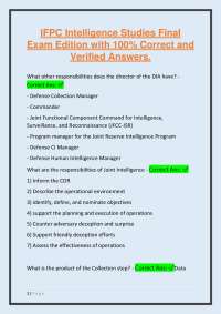 Intelligence Studies Final Exam: Key Concepts and Answers