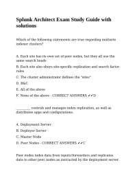 Splunk Architect Exam Study Guide with Solutions