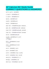 AP Calculus BC Study Guide: Essential Formulas, Theorems, and Concepts
