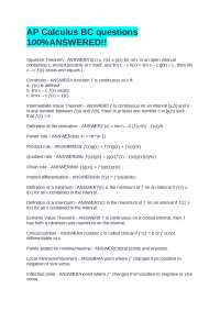 AP Calculus BC: Essential Concepts and Applications