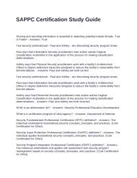 SAPPC Certification Study Guide: Questions and Answers
